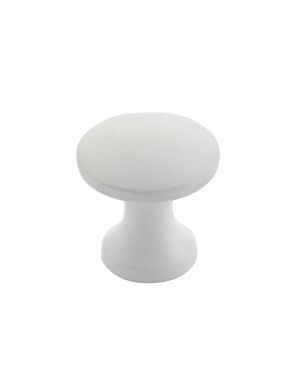 Click Here To Enlarge This Photo Of TDFK24-MW - Zoo Hardware Round Cabinet knob 24mm Dia. Matt White Finish