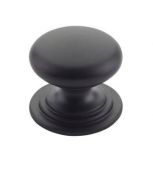 TDFK37-MB - Zoo Hardware Round Cabinet knob 37mm Dia. Matt Black Finish