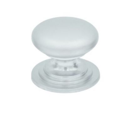 Click Here To Enlarge This Photo Of TDFK37-MW - Zoo Hardware Round Cabinet knob 37mm Dia. Matt White Finish