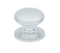 TDFK37-MW - Zoo Hardware Round Cabinet knob 37mm Dia. Matt White Finish