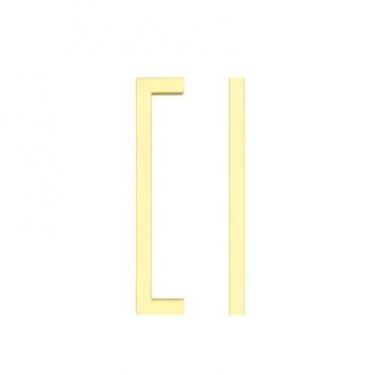Click Here To Enlarge This Photo Of TDFPS-128-BG - Zoo Hardware Square Block Cabinet Pull Handle 128mm c/c Brushed Gold Finish
