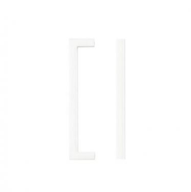 Click Here To Enlarge This Photo Of TDFPS-128-MW - Zoo Hardware Square Block Cabinet Pull Handle 128mm c/c Matt White Finish
