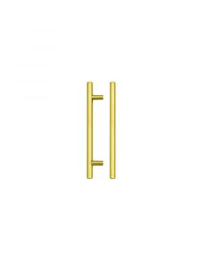 Click Here To Enlarge This Photo Of TDFPT-128-188BG - Zoo Hardware T Bar Cabinet Handle 128mm c/c (188mm Overall Length) Brushed Gold Finish