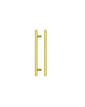 Click Here To Enlarge This Photo Of TDFPT-160-220BG - Zoo Hardware T Bar Cabinet Handle 160mm c/c (220mm Overall Length) Brushed Gold Finish