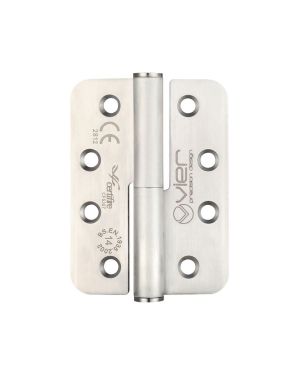 Click Here To Enlarge This Photo Of VLH-R243-14-R - Zoo Hardware Vier Grade 14 CE Fire Rated Lift Off Hinges (Right Hand) 102x 76 x 3.4mm (Radius) Satin Stainless Steel