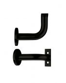 ZAS45-PCB - Zoo Hardware Handrail Bracket (82mm Projection) Powder Coated Black