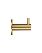 ZAS75-FSB - Zoo Hardware Wall Mounted Hook with Rose - Favo Satin Brass