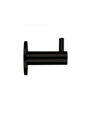 Click Here To Enlarge This Photo Of ZAS75-PCB - Zoo Hardware Wall Mounted Hook with Rose - Powder Coated Black
