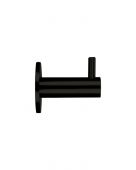 ZAS75-PCB - Zoo Hardware Wall Mounted Hook with Rose - Powder Coated Black