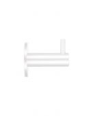 ZAS75-PCW - Zoo Hardware Wall Mounted Hook with Rose - Powder Coated White
