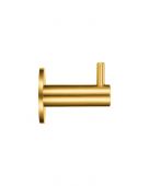 ZAS75-PVDSB - Zoo Hardware Wall Mounted Hook with Rose - PVD Satin Brass