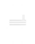 ZAS76-PCW - Zoo Hardware Wall Mounted Hook without Rose - Powder Coated White