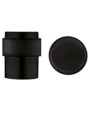 Click Here To Enlarge This Photo Of ZAS85-PCB - Zoo Hardware Floor Mounted Round Collared Door Stop with Flat Top (35mm dia) Powder Coated Matt Black