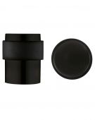 ZAS85-PCB - Zoo Hardware Floor Mounted Round Collared Door Stop with Flat Top (35mm dia) Powder Coated Matt Black