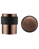 ZAS85-PVDBZ - Zoo Hardware Floor Mounted Round Collared Door Stop with Flat Top (35mm dia) PVD Bronze