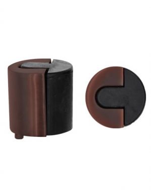 Click Here To Enlarge This Photo Of ZAS86-ETB - Zoo Hardware Large Round Floor Mounted Door Stop (40mm dia) PVD Etna Bronze