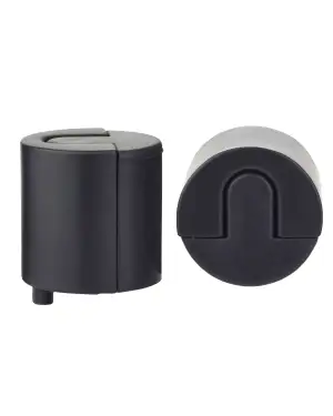 Click Here To Enlarge This Photo Of ZAS86-PCB - Zoo Hardware Large Round Floor Mounted Door Stop (40mm dia) Powder Coated Black