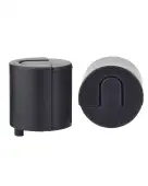ZAS86-PCB - Zoo Hardware Large Round Floor Mounted Door Stop (40mm dia) Powder Coated Black