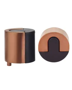 Click Here To Enlarge This Photo Of ZAS86-PVDBZ - Zoo Hardware Large Round Floor Mounted Door Stop (40mm dia) PVD Bronze