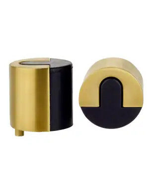 Click Here To Enlarge This Photo Of ZAS86-PVDSB - Zoo Hardware Large Round Floor Mounted Door Stop (40mm dia) PVD Satin Brass