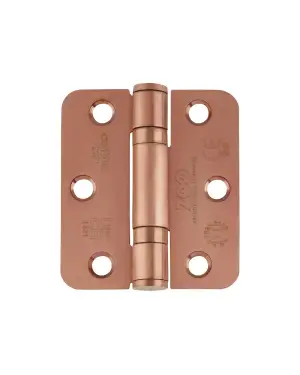 Click Here To Enlarge This Photo Of ZHSS7667R-PVDBZ - Zoo Hardware Grade 11 CE Fire Rated Ball Bearing Hinges (Radius) 76 x 67 x 2.5mm - PVD Bronze