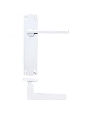Click Here To Enlarge This Photo Of ZPA012-CP - Zoo Hardware Stanza 'Leon' Lever Handles on Latch Backpate - Polished Chrome (Contract Range)
