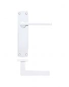 ZPA012-CP - Zoo Hardware Stanza 'Leon' Lever Handles on Latch Backpate - Polished Chrome (Contract Range)