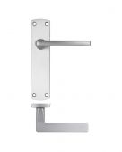 ZPA012-SC - Zoo Hardware Stanza 'Leon' Lever Handles on Latch Backpate - Satin Chrome (Contract Range)