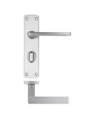 ZPA013-SC - Zoo Hardware Stanza 'Leon' Lever Handles on Bathroom Backplate - Satin Chrome (Contract Range)