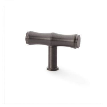 Click Here To Enlarge This Photo Of AW801B-55-DBZPVD - Alexander & Wilks Crispin Bamboo T-bar Cupboard Knob - Dark Bronze PVD