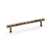 AW809B-160-AB - Alexander & Wilks Crispin Bamboo T-bar Cupboard Pull Handle - Antique Brass