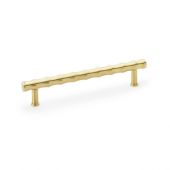 AW809B-160-SBPVD - Alexander & Wilks Crispin Bamboo T-bar Cupboard Pull Handle - Satin Brass PVD