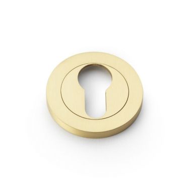 Click Here To Enlarge This Photo Of AW390SB - Alexander & Wilks Concealed Fix Escutcheon Euro Profile - Satin Brass