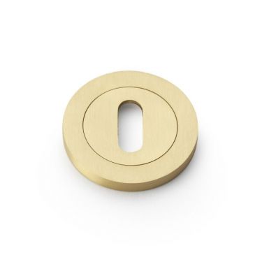 Click Here To Enlarge This Photo Of AW391SB - Alexander & Wilks Concealed Fix Escutcheon Standard Profile - Satin Brass