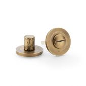 AW793IB - Alexander & Wilks Hammered Thumbturn and Release - Italian Brass