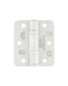 ZHSS7667R-PCW - Zoo Hardware Grade 11 CE Fire Rated Ball Bearing Hinges (Radius) 76 x 67 x 2.5mm - Powder Coated White