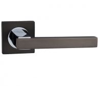 FGOGRA-GMG - Fortessa Gotham 'Gravity' Door Handle on Square Rose (Gun Metal Grey/Polished Chrome)