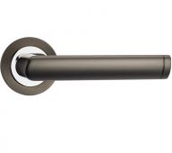 FGOSPE-GMG - Fortessa Gotham 'Spectre' Door Handle on Round Rose (Gun Metal Grey/Polished Chrome)