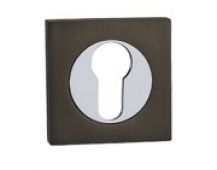 FGSEESC-GMG - Fortessa Gotham Square Euro Profile Escutcheons (Gun Metal Grey/Polished Chrome)