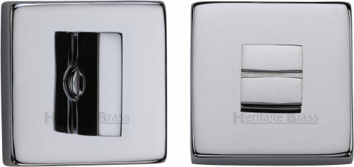 Click Here To Enlarge This Photo Of SQ4035-PC Heritage Brass Square Thumbturn & Emergency Release Polished Chrome Finish