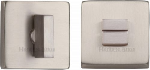Click Here To Enlarge This Photo Of SQ4035-SN Heritage Brass Square Thumbturn & Emergency Release Satin Nickel Finish