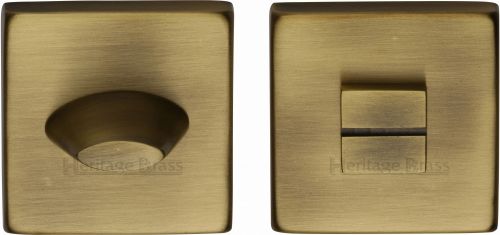 Click Here To Enlarge This Photo Of SQ4043-AT Heritage Brass Square Thumbturn & Emergency Release Antique Brass Finish