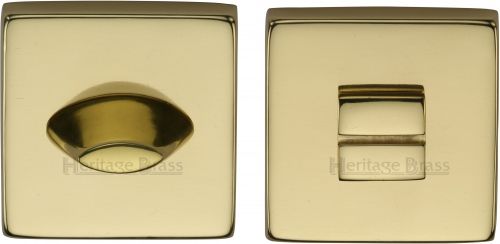 Click Here To Enlarge This Photo Of SQ4043-PB Heritage Brass Square Thumbturn & Emergency Release Polished Brass Finish