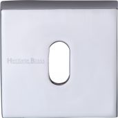 SQ5002-PC Heritage Brass Square Key Escutcheon Polished Chrome Finish