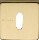 SQ5002-SB Heritage Brass Square Key Escutcheon Satin Brass Finish