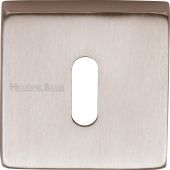 SQ5002-SN Heritage Brass Square Key Escutcheon Satin Nickel Finish