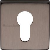 SQ5004-MB Heritage Brass Euro Profile Cylinder Escutcheon Matt Bronze Finish