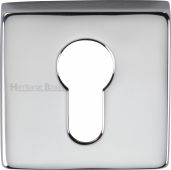 SQ5004-PC Heritage Brass Euro Profile Cylinder Escutcheon Polished Chrome Finish
