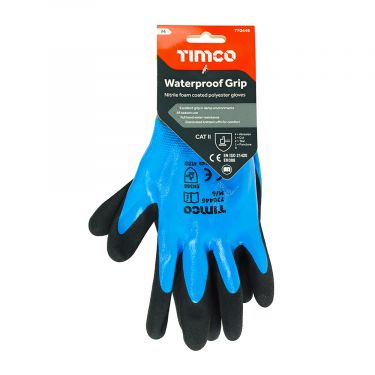 Click Here To Enlarge This Photo Of TIMCO - Waterproof Grip Gloves - Sandy Nitrile Foam Coated Polyester
