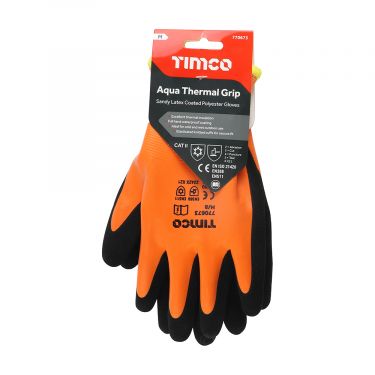 Click Here To Enlarge This Photo Of TIMCO - Aqua Thermal Grip Glove - Sandy Latex Coated Polyester